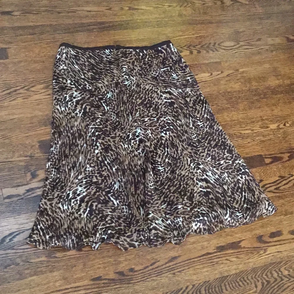 Liz Claiborne Animal Print Chiffon Skirt - Picture 1 of 9